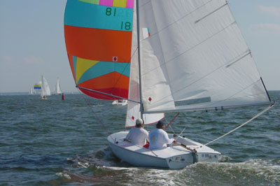 Flying Scot Charlie Fouler, Silver Piper Regatta 2002,  South River of the Chesapeake Bay